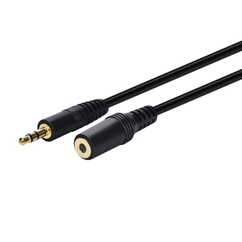 Pasow 3.5mm Stereo Male to Female Extension Audio Cable Cord (1 Feet) - Image 2